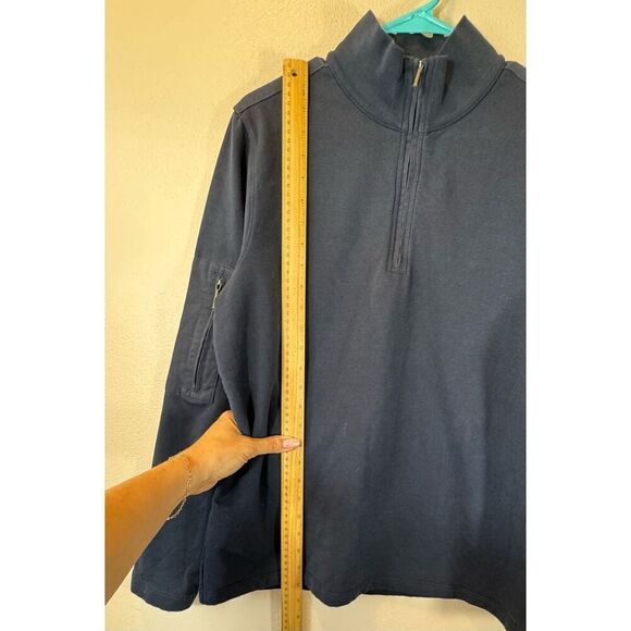 NWOT PATRICK ASSARAF PIMA STRETCH FLEECE QUARTER ZIP PULLOVER FITTED SWEATER M - Picture 10 of 13